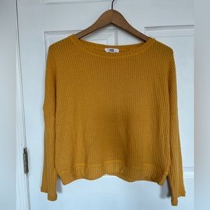 yellow long sleeve sweater